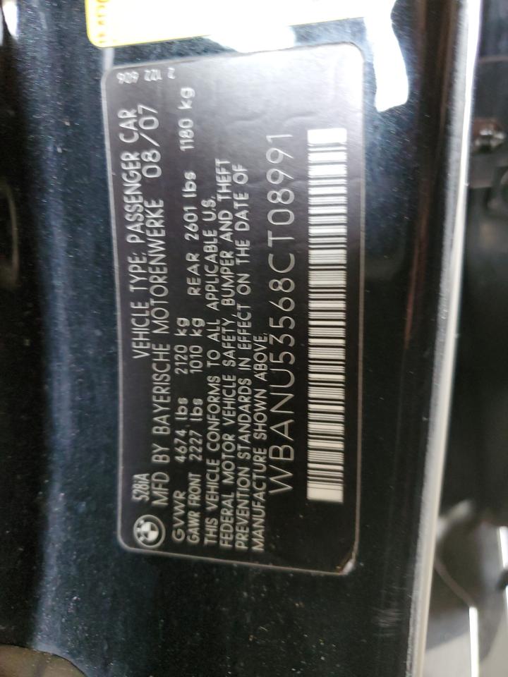 Photo 11 VIN: WBANU53568CT08991 - BMW 5ER 