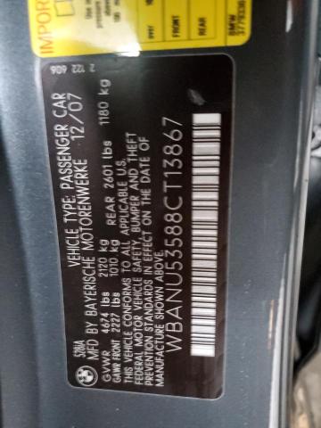 Photo 11 VIN: WBANU53588CT13867 - BMW 5 SERIES 