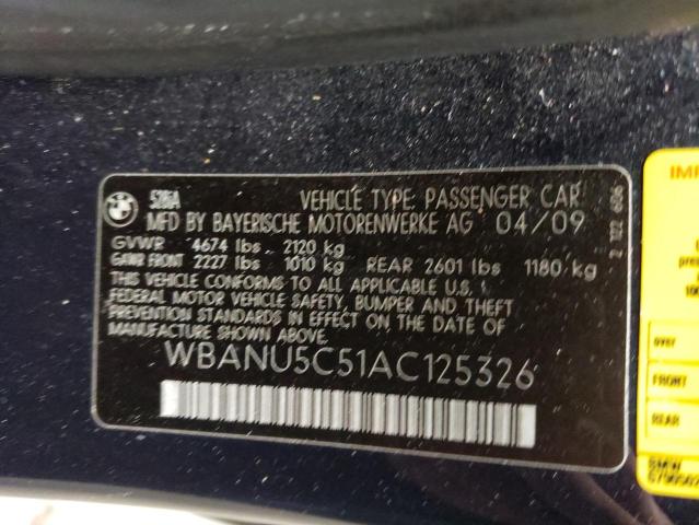 Photo 11 VIN: WBANU5C51AC125326 - BMW 5 SERIES 