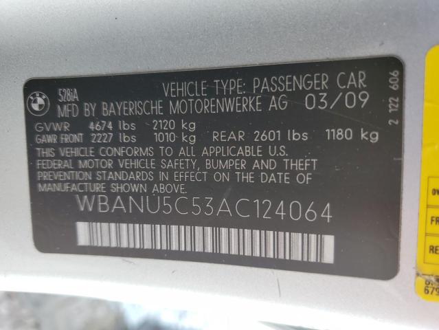 Photo 11 VIN: WBANU5C53AC124064 - BMW 528 I 