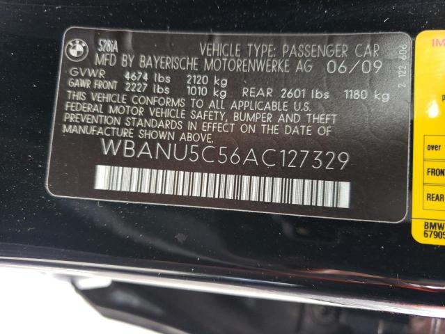 Photo 11 VIN: WBANU5C56AC127329 - BMW 5 SERIES 