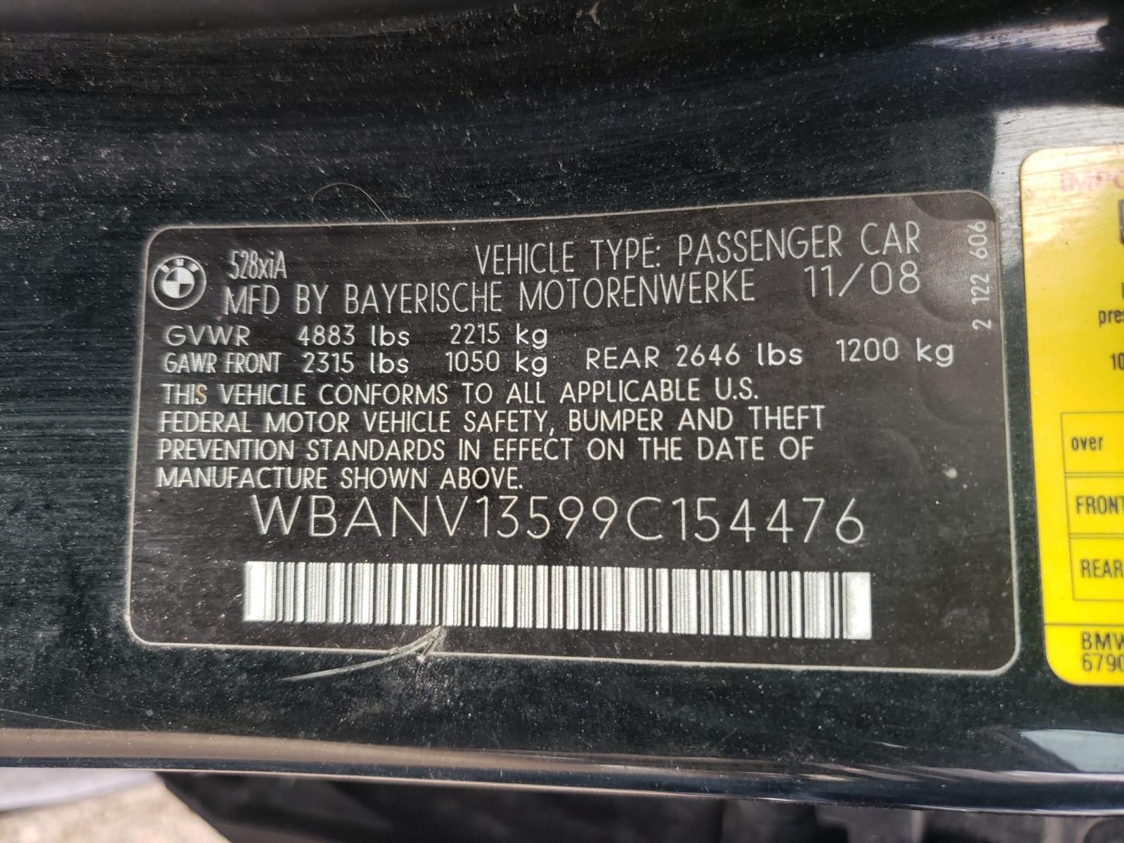 Photo 9 VIN: WBANV13599C154476 - BMW 528 XI 