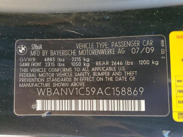 Photo 11 VIN: WBANV1C59AC158869 - BMW 528 XI 