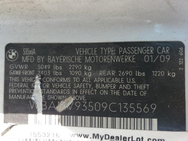 Photo 13 VIN: WBANV93509C135569 - BMW 5 SERIES 