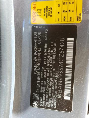 Photo 11 VIN: WBANV93528CZ67428 - BMW 5 SERIES 