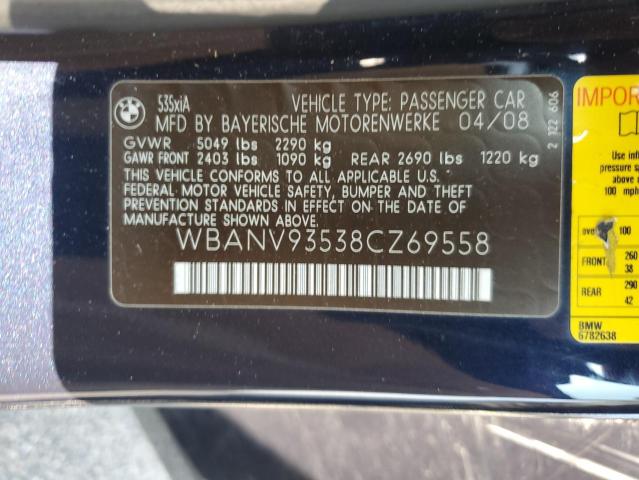 Photo 11 VIN: WBANV93538CZ69558 - BMW 535 XI 