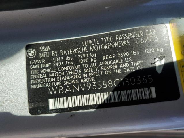 Photo 11 VIN: WBANV93558C130365 - BMW 5 SERIES 