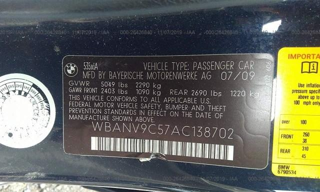 Photo 8 VIN: WBANV9C57AC138702 - BMW 535 