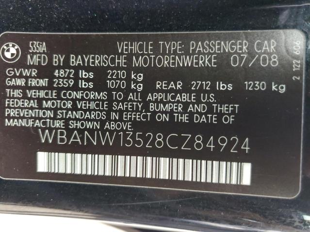 Photo 11 VIN: WBANW13528CZ84924 - BMW 5 SERIES 