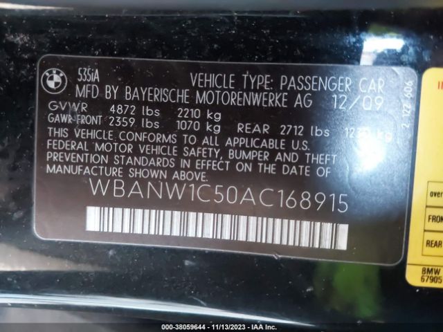 Photo 8 VIN: WBANW1C50AC168915 - BMW 535I 