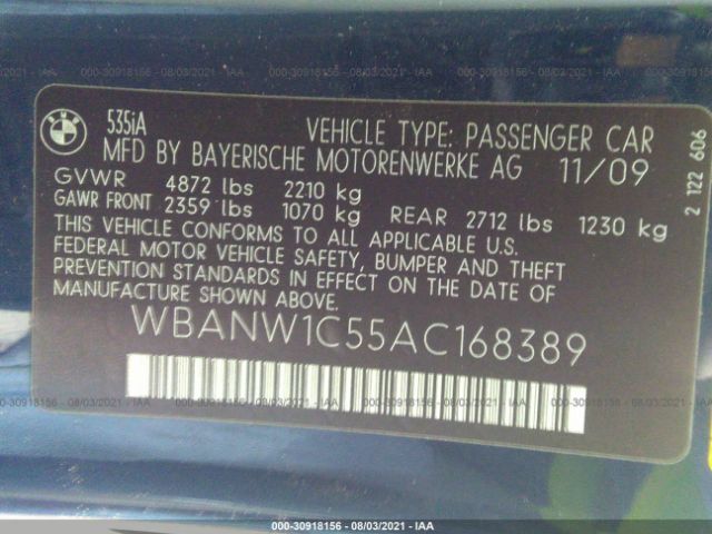 Photo 8 VIN: WBANW1C55AC168389 - BMW 5 