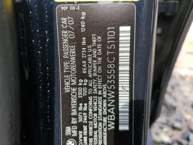 Photo 11 VIN: WBANW53558CT51101 - BMW 550 I 