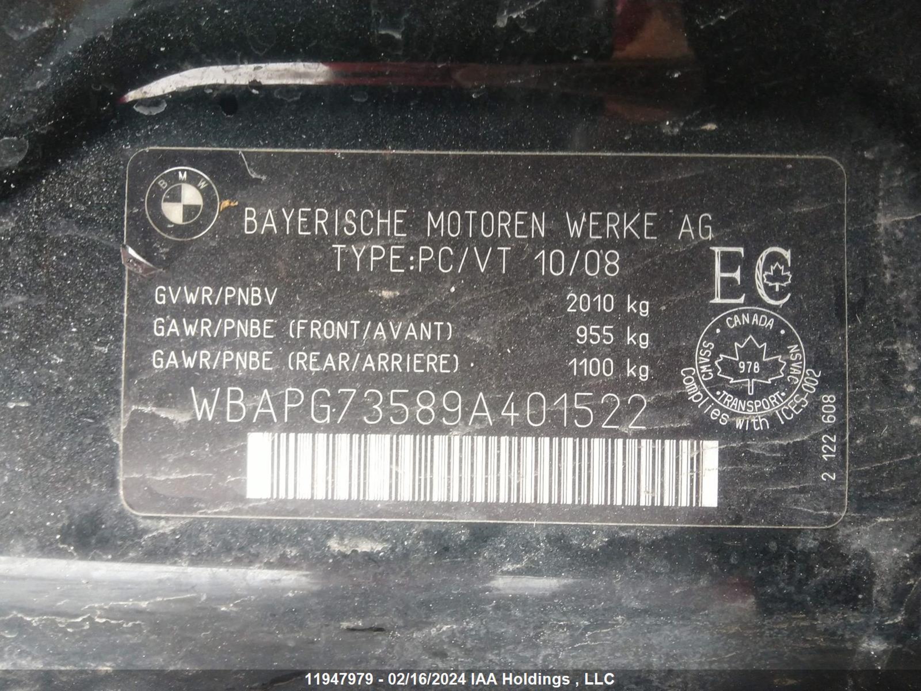 Photo 8 VIN: WBAPG73589A401522 - BMW 3ER 