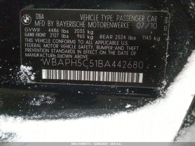 Photo 8 VIN: WBAPH5C51BA442680 - BMW 3 