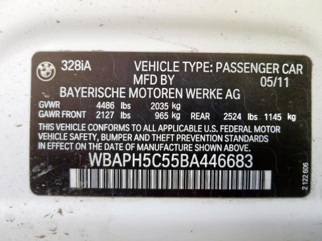 Photo 9 VIN: WBAPH5C55BA446683 - BMW 328 I SULE 