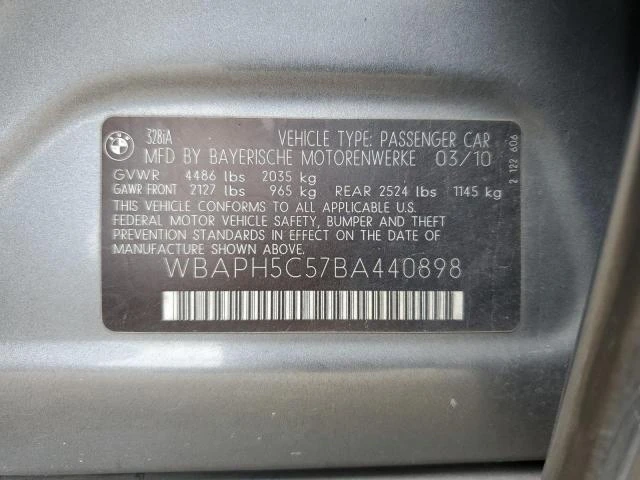 Photo 11 VIN: WBAPH5C57BA440898 - BMW 328 I SULE 