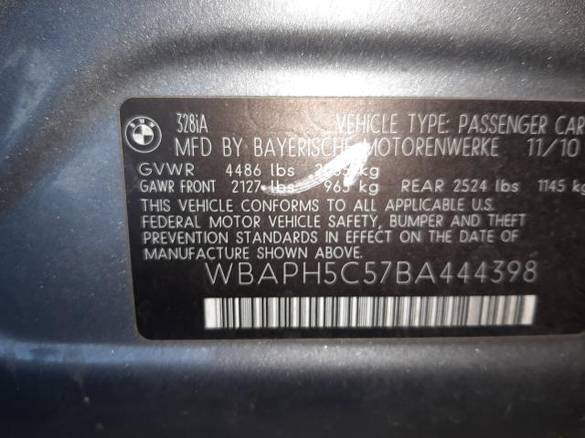 Photo 9 VIN: WBAPH5C57BA444398 - BMW 328 I SULE 