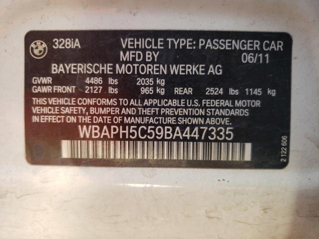 Photo 9 VIN: WBAPH5C59BA447335 - BMW 328 I SULE 