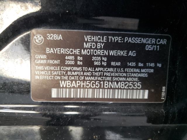 Photo 9 VIN: WBAPH5G51BNM82535 - BMW 328 I SULE 