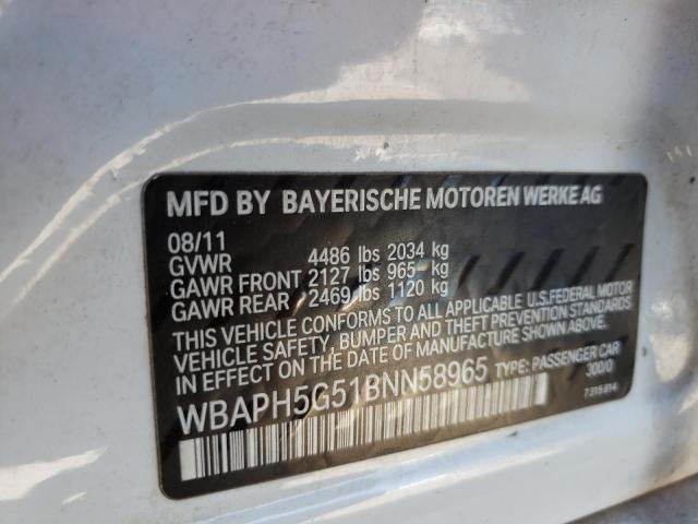 Photo 11 VIN: WBAPH5G51BNN58965 - BMW 328 I SULE 