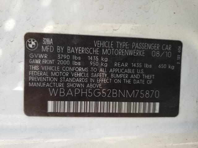 Photo 9 VIN: WBAPH5G52BNM75870 - BMW 328 I SULE 