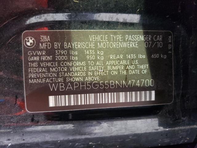 Photo 11 VIN: WBAPH5G55BNM74700 - BMW 328 I SULE 