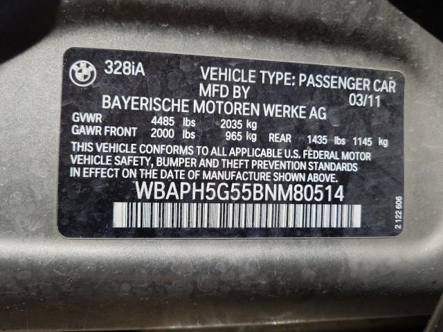 Photo 9 VIN: WBAPH5G55BNM80514 - BMW 328 I 