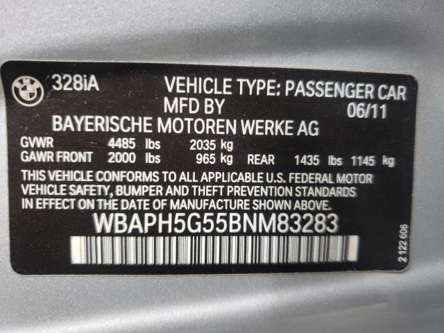 Photo 9 VIN: WBAPH5G55BNM83283 - BMW 328 I SULE 