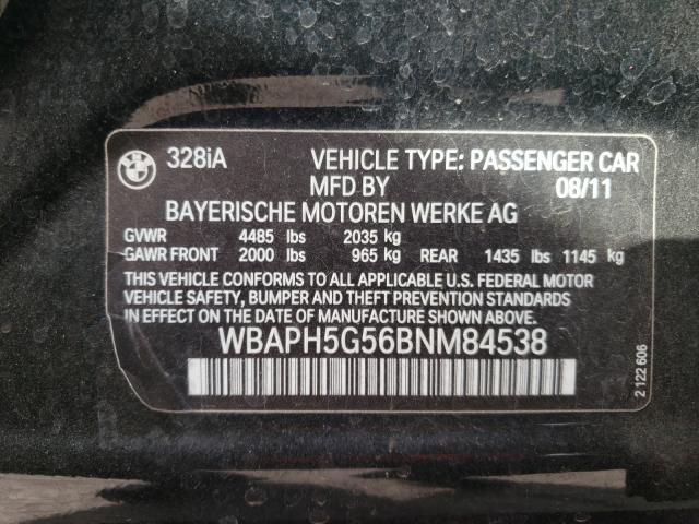 Photo 9 VIN: WBAPH5G56BNM84538 - BMW 328 I SULE 