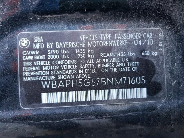 Photo 9 VIN: WBAPH5G57BNM71605 - BMW 328 I SULE 