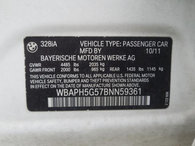 Photo 9 VIN: WBAPH5G57BNN59361 - BMW 328 I SULE 