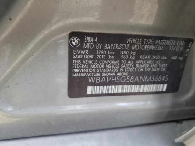 Photo 9 VIN: WBAPH5G58ANM36845 - BMW 328 I SULE 