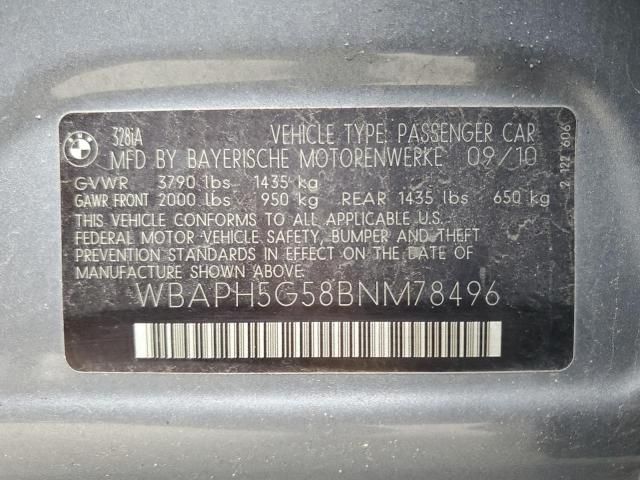 Photo 11 VIN: WBAPH5G58BNM78496 - BMW 3 SERIES 