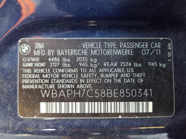 Photo 9 VIN: WBAPH7C58BE850341 - BMW 328 I 