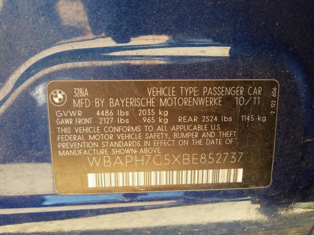 Photo 9 VIN: WBAPH7C5XBE852737 - BMW 328 I 