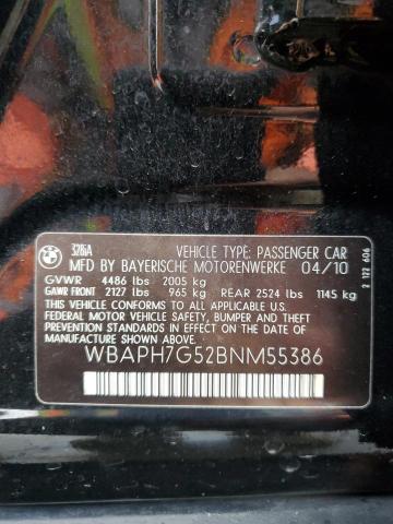 Photo 11 VIN: WBAPH7G52BNM55386 - BMW 3 SERIES 