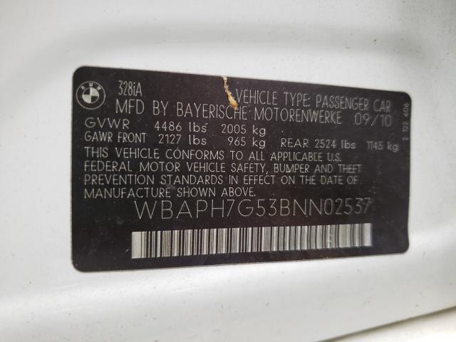 Photo 9 VIN: WBAPH7G53BNN02537 - BMW 328 I 