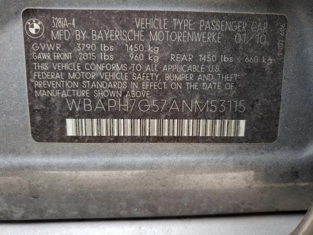 Photo 9 VIN: WBAPH7G57ANM53115 - BMW 328 I 