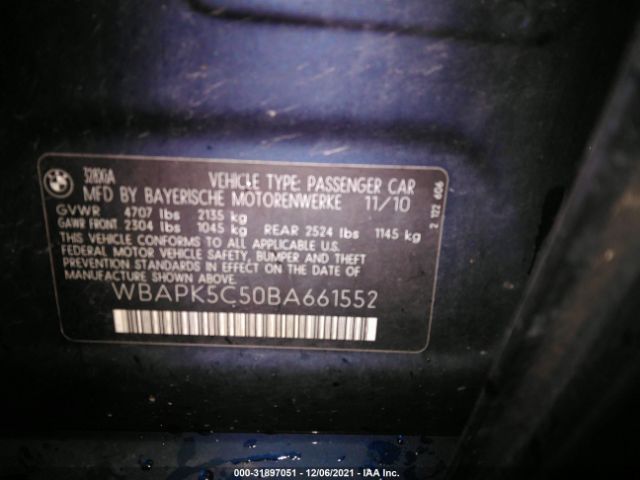 Photo 8 VIN: WBAPK5C50BA661552 - BMW 3 