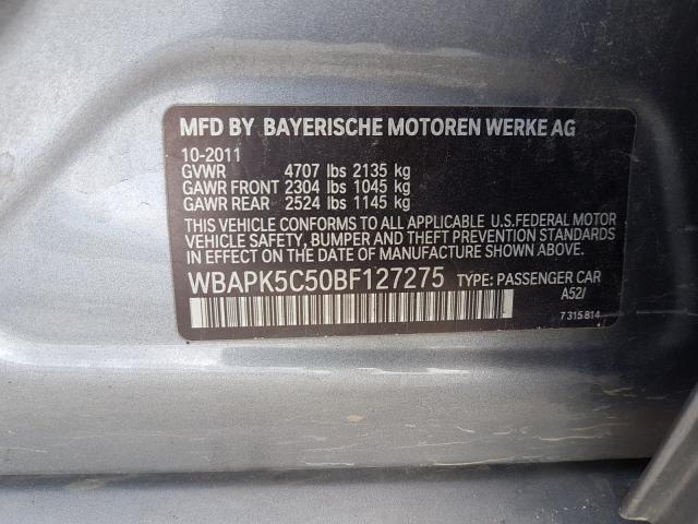 Photo 9 VIN: WBAPK5C50BF127275 - BMW 328 XI SUL 