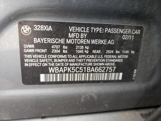 Photo 11 VIN: WBAPK5C51BA662757 - BMW 328 XI SUL 