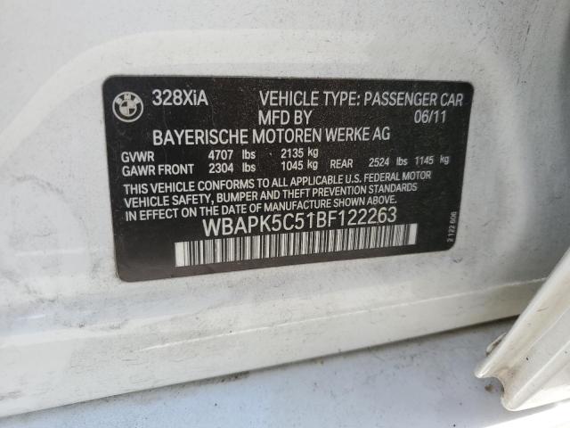 Photo 11 VIN: WBAPK5C51BF122263 - BMW 328 XI SUL 