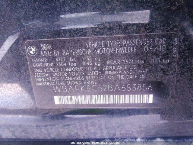 Photo 8 VIN: WBAPK5C52BA653856 - BMW 328I 