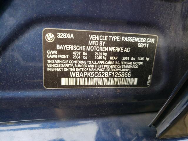 Photo 11 VIN: WBAPK5C52BF125866 - BMW 328 XI SUL 