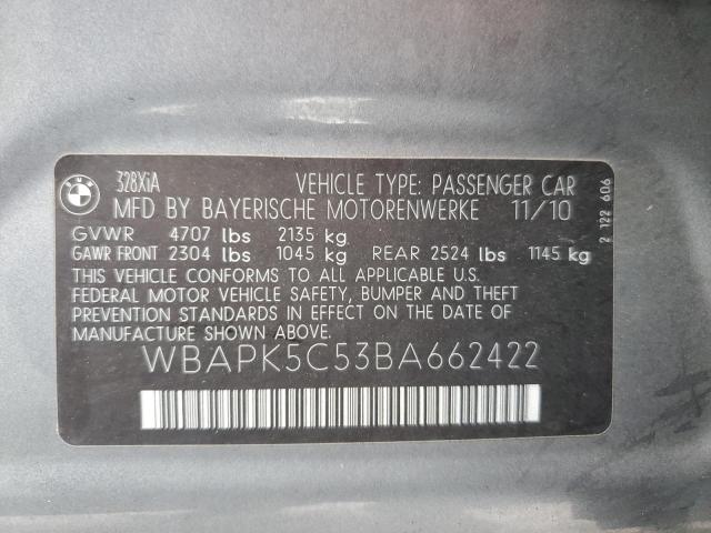 Photo 11 VIN: WBAPK5C53BA662422 - BMW 3 SERIES 