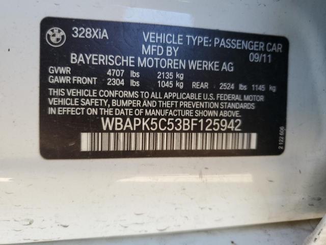 Photo 11 VIN: WBAPK5C53BF125942 - BMW 3 SERIES 