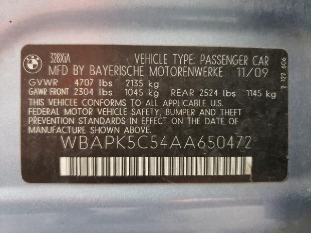 Photo 9 VIN: WBAPK5C54AA650472 - BMW 328 XI SUL 