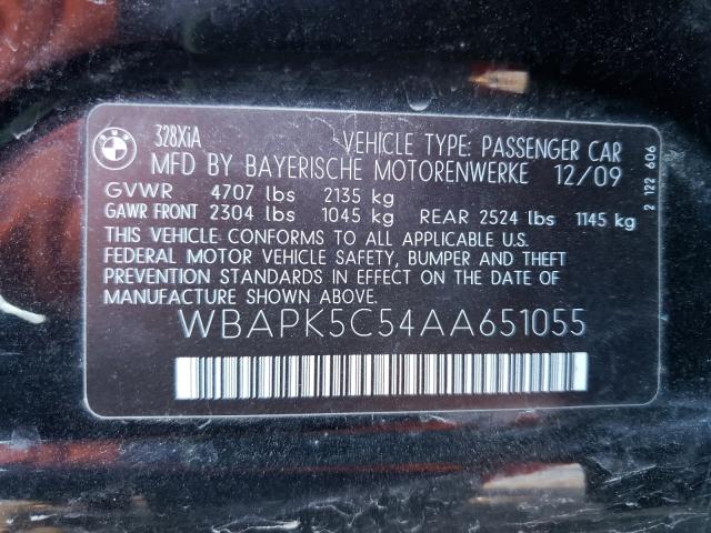 Photo 9 VIN: WBAPK5C54AA651055 - BMW 328 XI SUL 