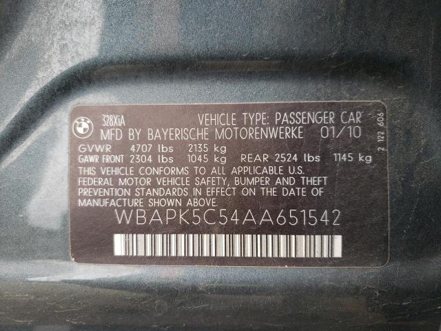 Photo 12 VIN: WBAPK5C54AA651542 - BMW 328 XI SUL 