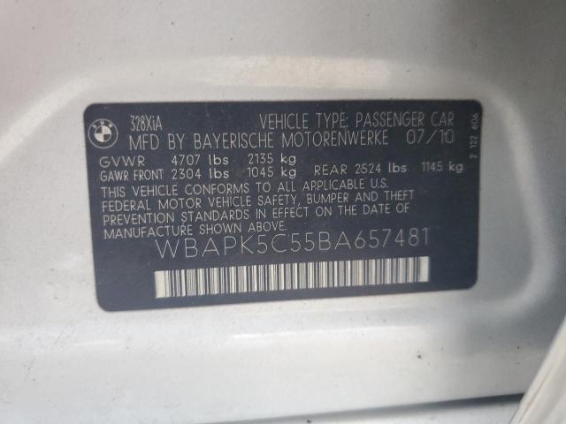 Photo 11 VIN: WBAPK5C55BA657481 - BMW 328 XI SUL 